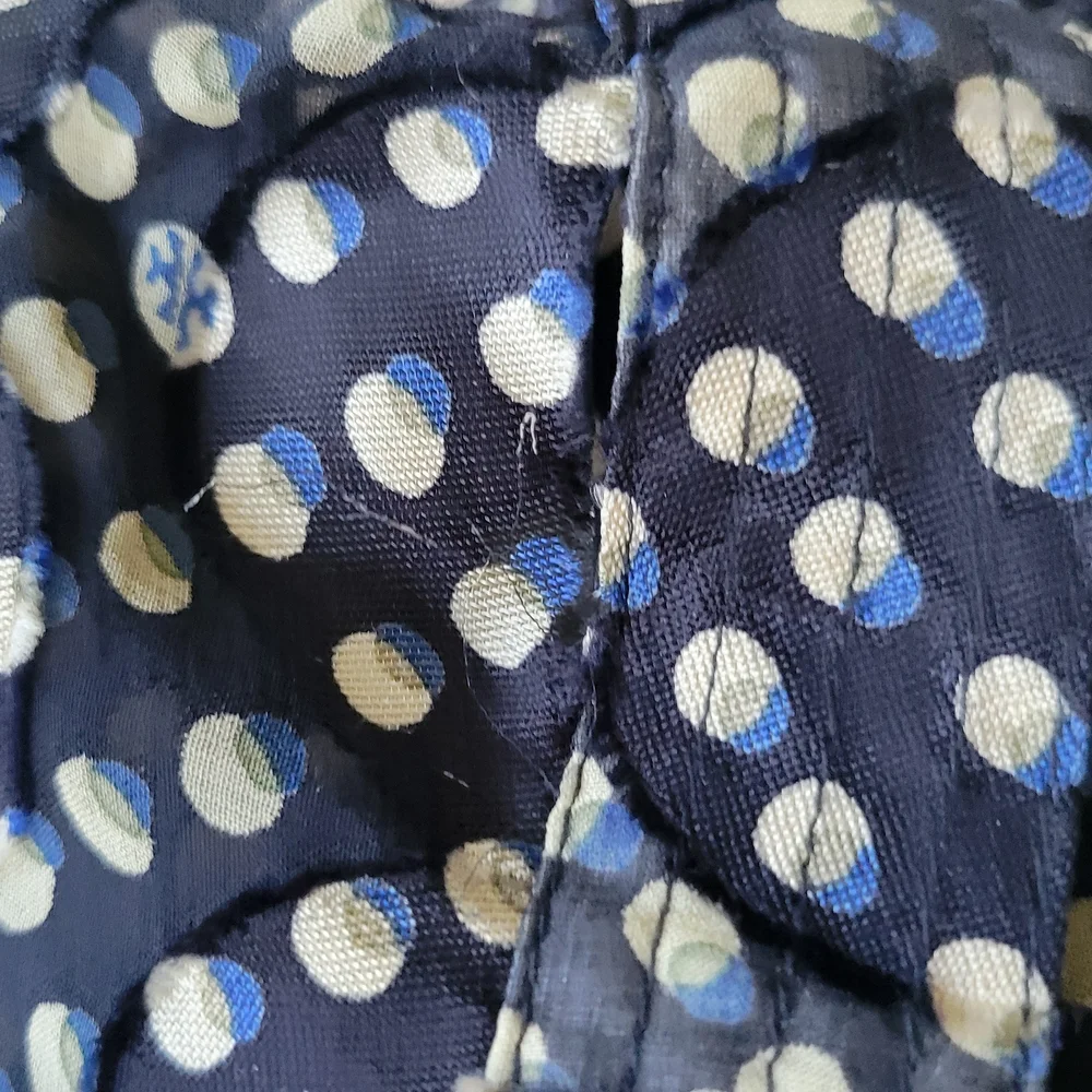 Tory Burch Navy Polka Dot Silk Dress - Picture 6 of 12